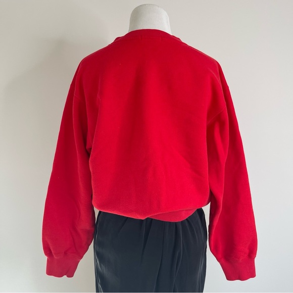 Vintage 90s Hang Ten 100% Pure Cotton Embroidered Logo Crewneck Red Sweatshirt - Picture 13 of 15